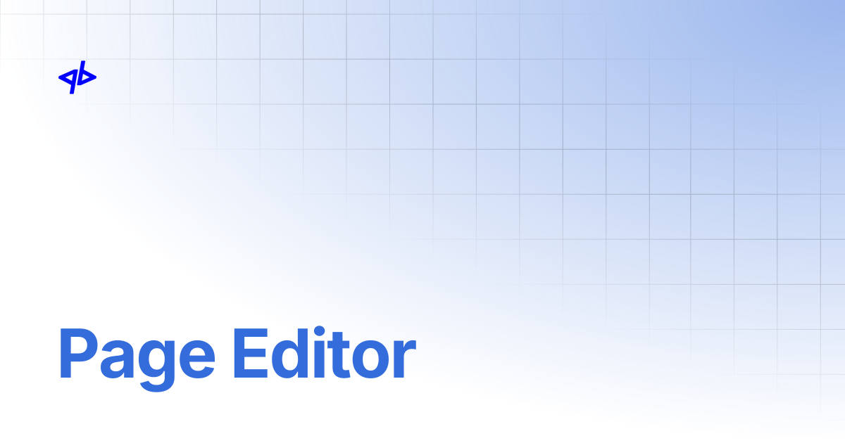 Page Editor | QuantumByte Docs