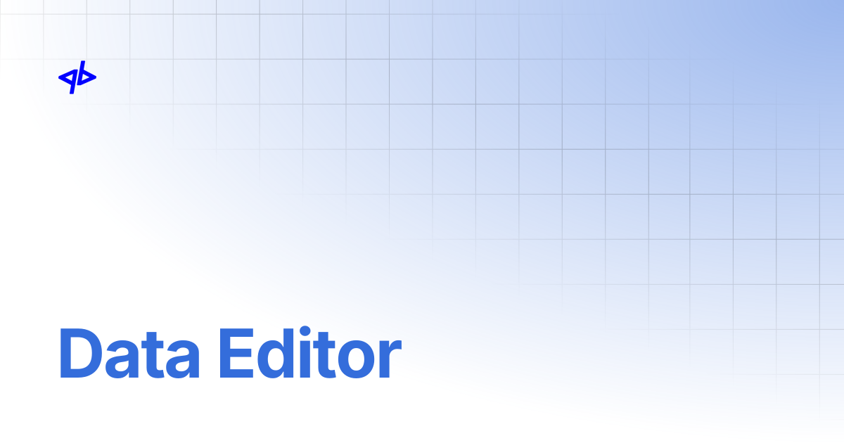 Data Editor | QuantumByte Docs